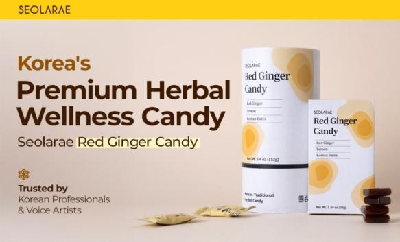 Seolarae Red Ginger Candy — Korea's premium herbal wellness candy